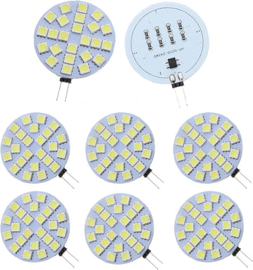 3W G4 LED Light Bulbs(6 Pack) Equivalent to 30W Halogen Bulb,DC 12V Dimmable,24 LEDs 5050 SMD,180 Degree Beam