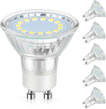 GU10 LED Light Bulb, 50 Watt Halogen Equivalent, Daylight White 5000K 450LM Non-Dimmable 4W LED Replacement Recessed