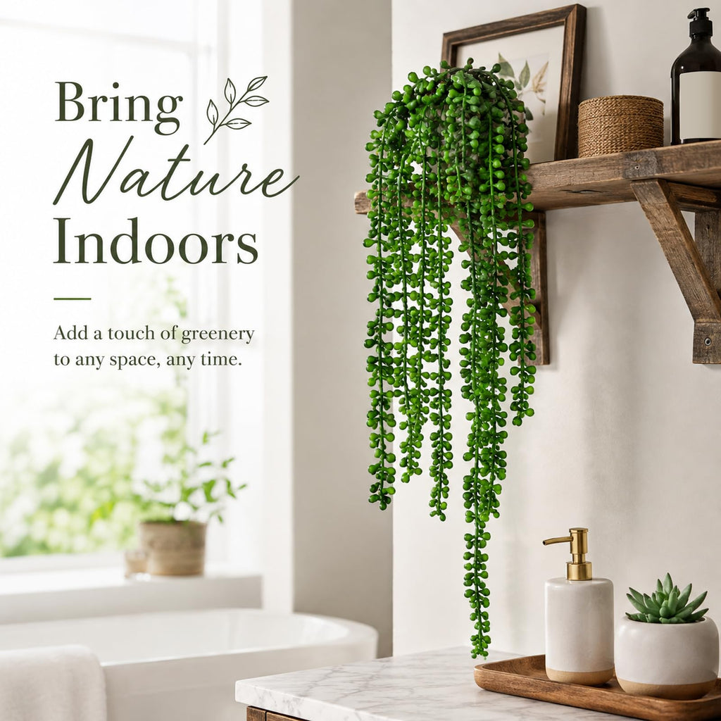16 Pcs Artificial Succulents Bulk Hanging Plants 24 Inches