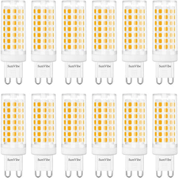 G9 LED Bulb 6W, 60W G9 Halogen Bulb Replacement, 540LM, Warm White 3000K, AC110-130V G9 Base Non-Dimmable Light