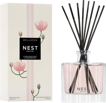 Reed Diffuser, Himalayan Salt & Rosewater - The Wellness Collection - 5.9 fl oz - Fragrance for Up to 90 Days - Set of 59