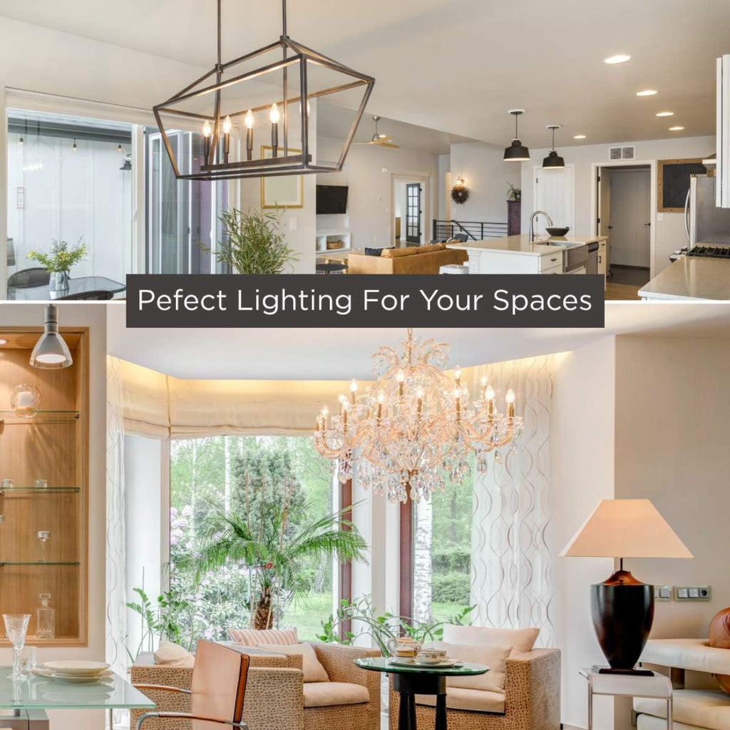 25 Watt Flame Tip Candelabra Light Bulbs CA10 Frosted Finish E12 Base 2700K Soft White Light CFF Dimmable 25W 175