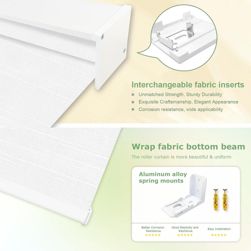 Motorized Roller Shades with Remote, Built-in Rechargeable Smart Motorized Blinds, Automatic Electric Blinds