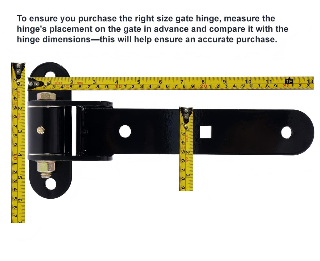 13" Heavy Duty T-Strap Gate Hinges 900 Lbs Capacity, 180° or 90° Smooth Open