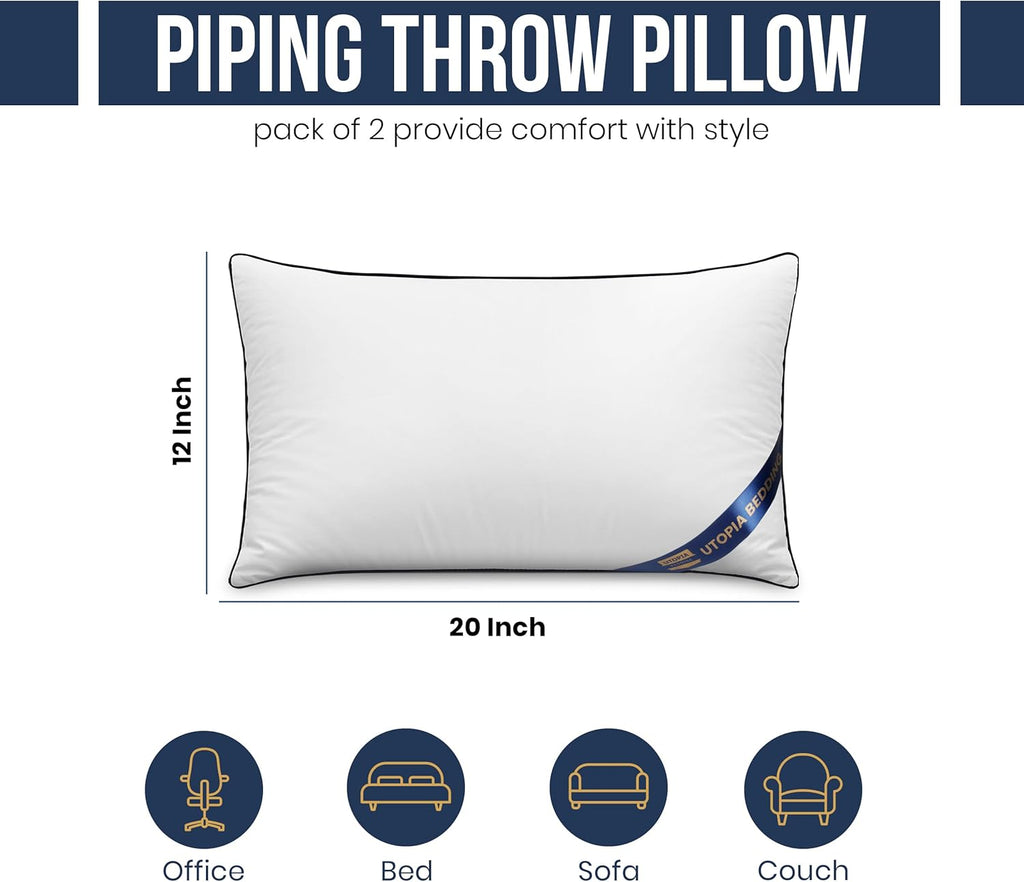 12x20 Throw Pillow Inserts, Decorative Pillows - Set of 2