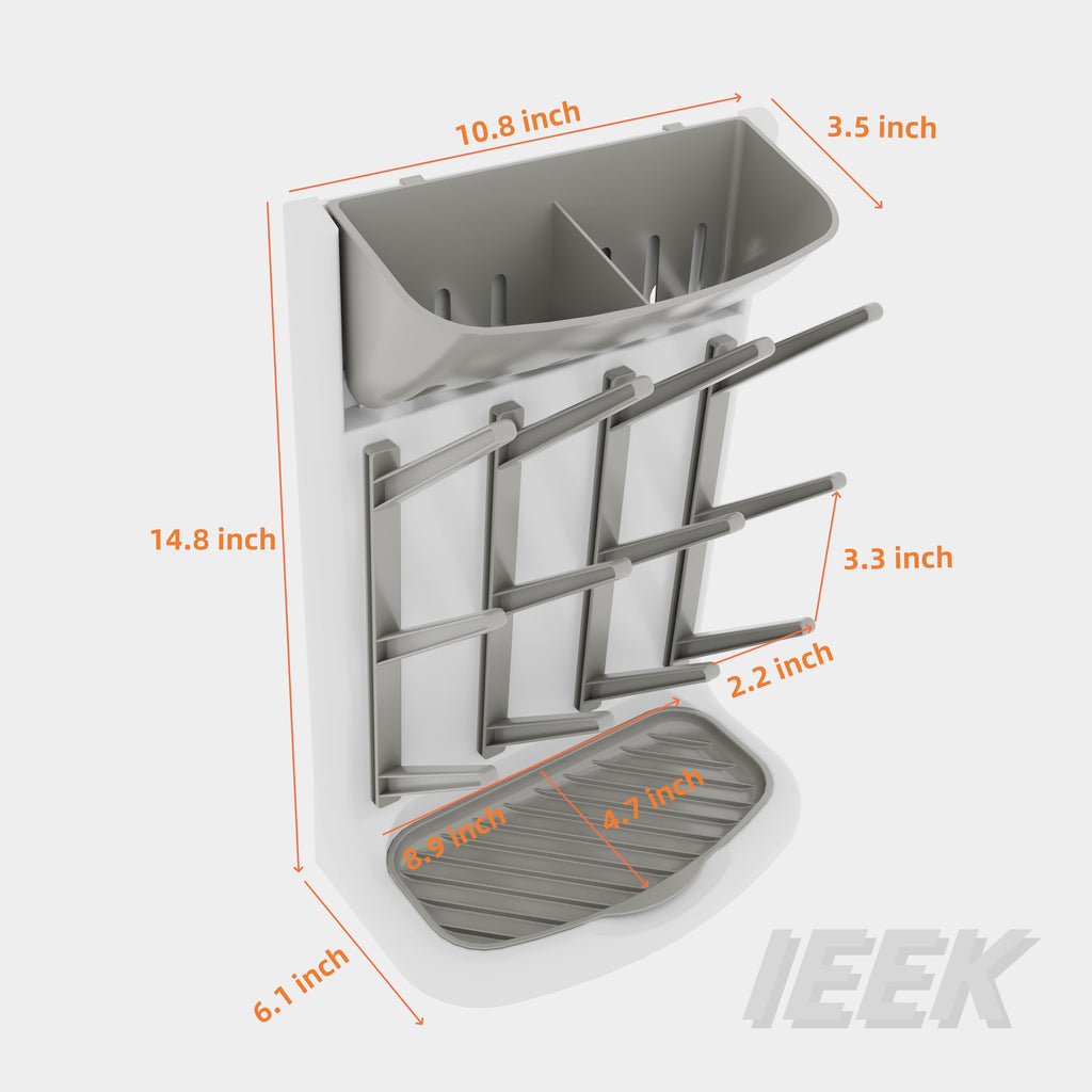 Baby Bottle Drying Rack,Space Saving Countertop Drying Rack for Baby Accessory & Pump Parts,Suction Cup Wall Mounted