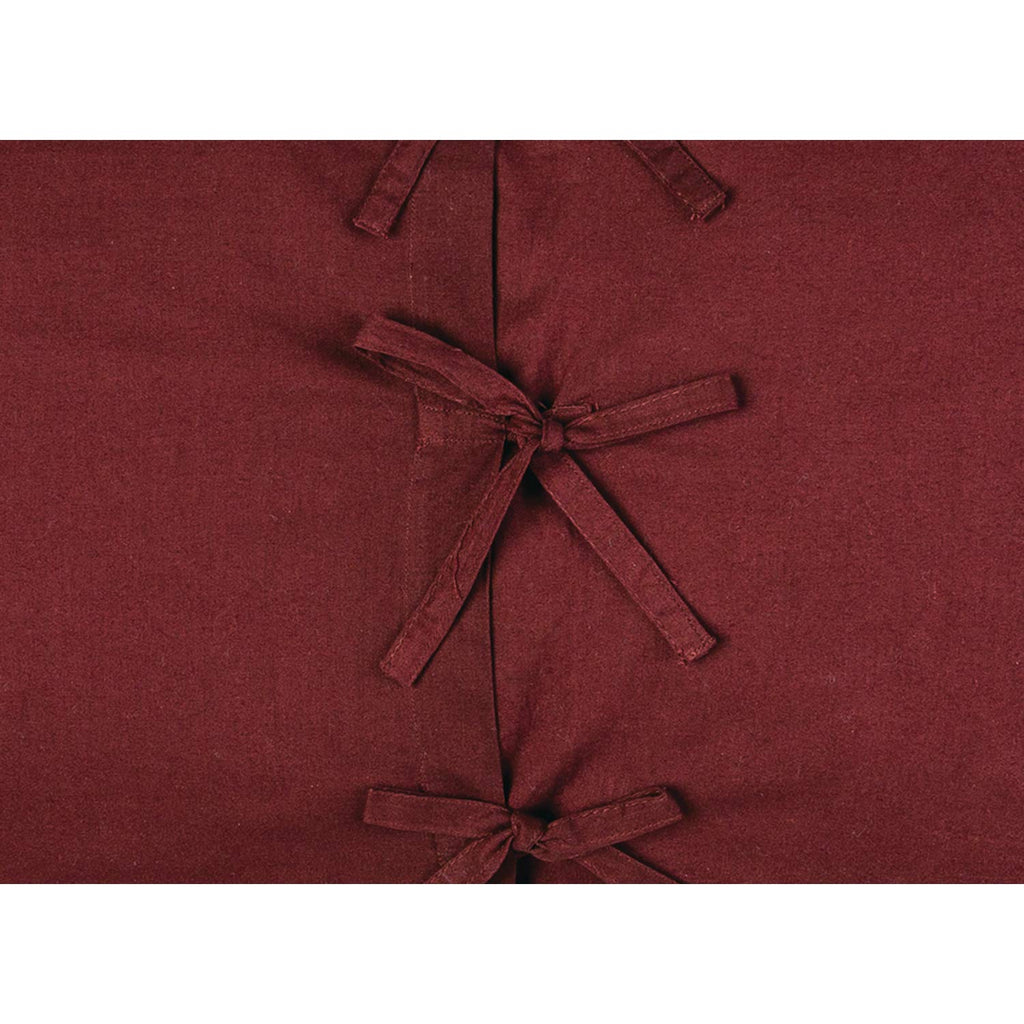 Ninepatch Star Hand Quilted Bedroom Decor, Standard Sham, Red, 21x27