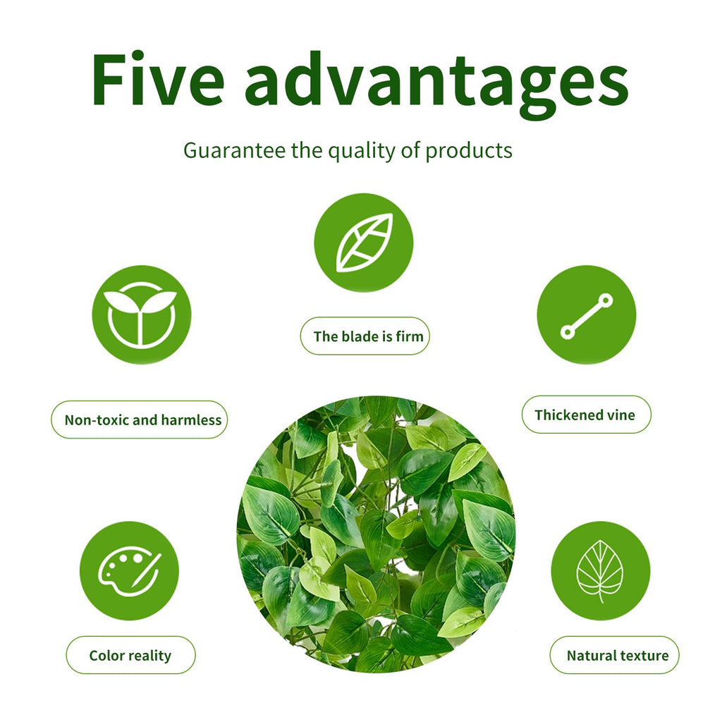 Fake Hanging Plants Vines(8pcs)for Room Decor, Artificial Ivy Greenery Garlands Bedroom Living Aesthetic Kitchen