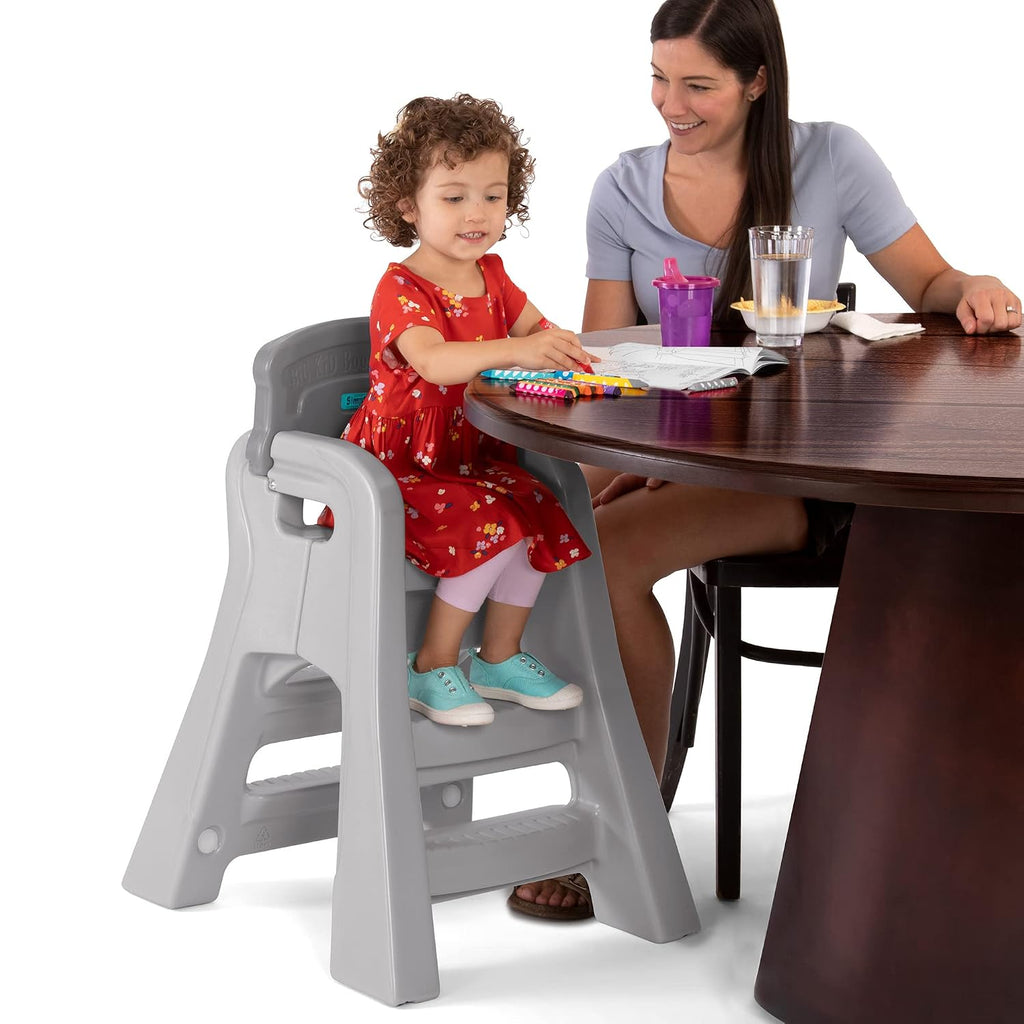 Big Kids Booster Seat, Lightweight Toddler Booster Chair for Dining Table and Kitchen, Toddler Kitchen Helper, Made