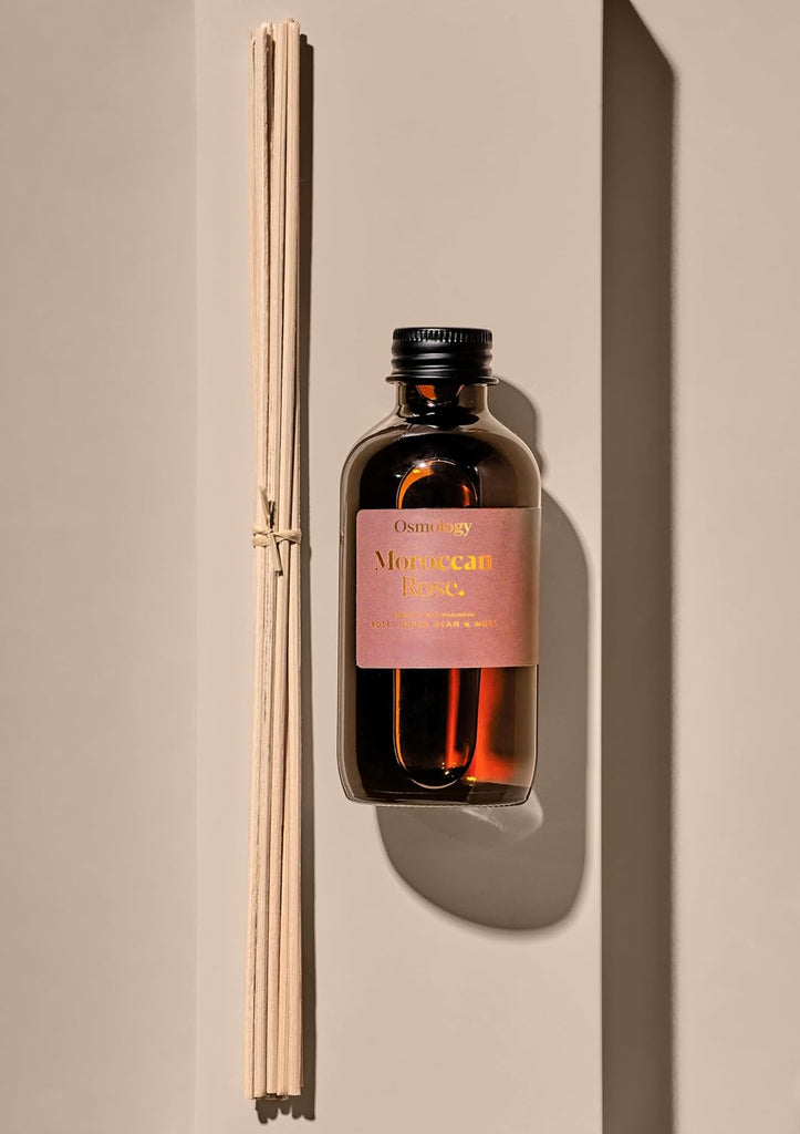 Moroccan Rose Reed Diffuser Refill Set - Rose, Bergamot & Musk Scented Diffuser, 3.4 fl oz, Long Lasting Home