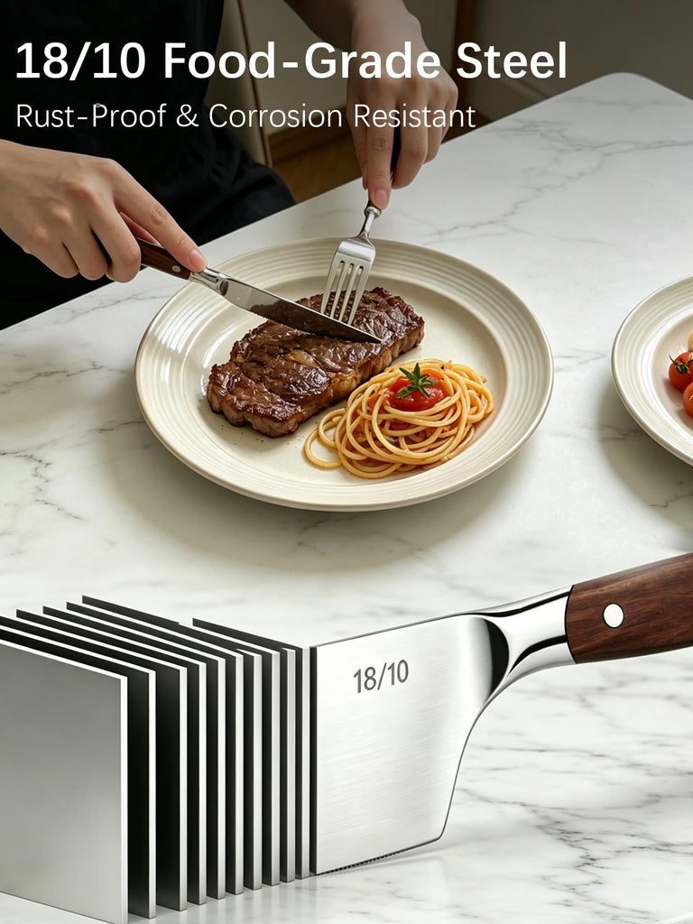 Silverware Set for 4 Classic 20 Piece Flatware Set Elegant 18/10 Stainless Steel Western Cutlery Delicate Utensils