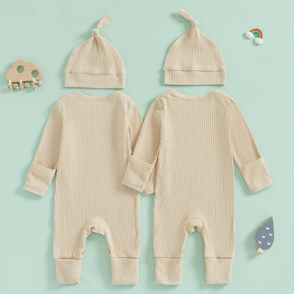 Newborn Baby Boy Girl Twins Matching Outfits Womb Mates Romper