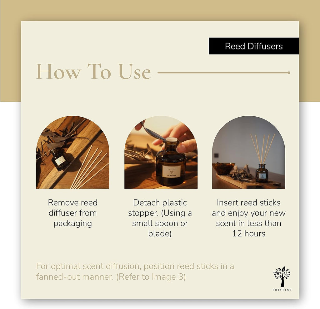 Swiss Château/Inspired by Hilton Reed Diffuser - Home & Bathroom | Fresh Cut Rose, Tangerine, Cedarwood Oil Reed