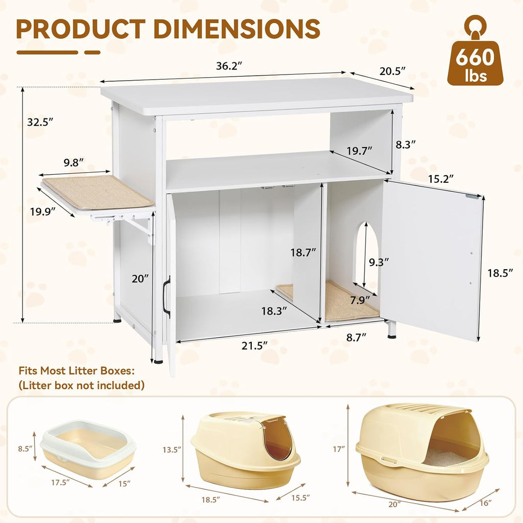 40-50 Gallon Fish Tank Stand, Aquarium Stand, White