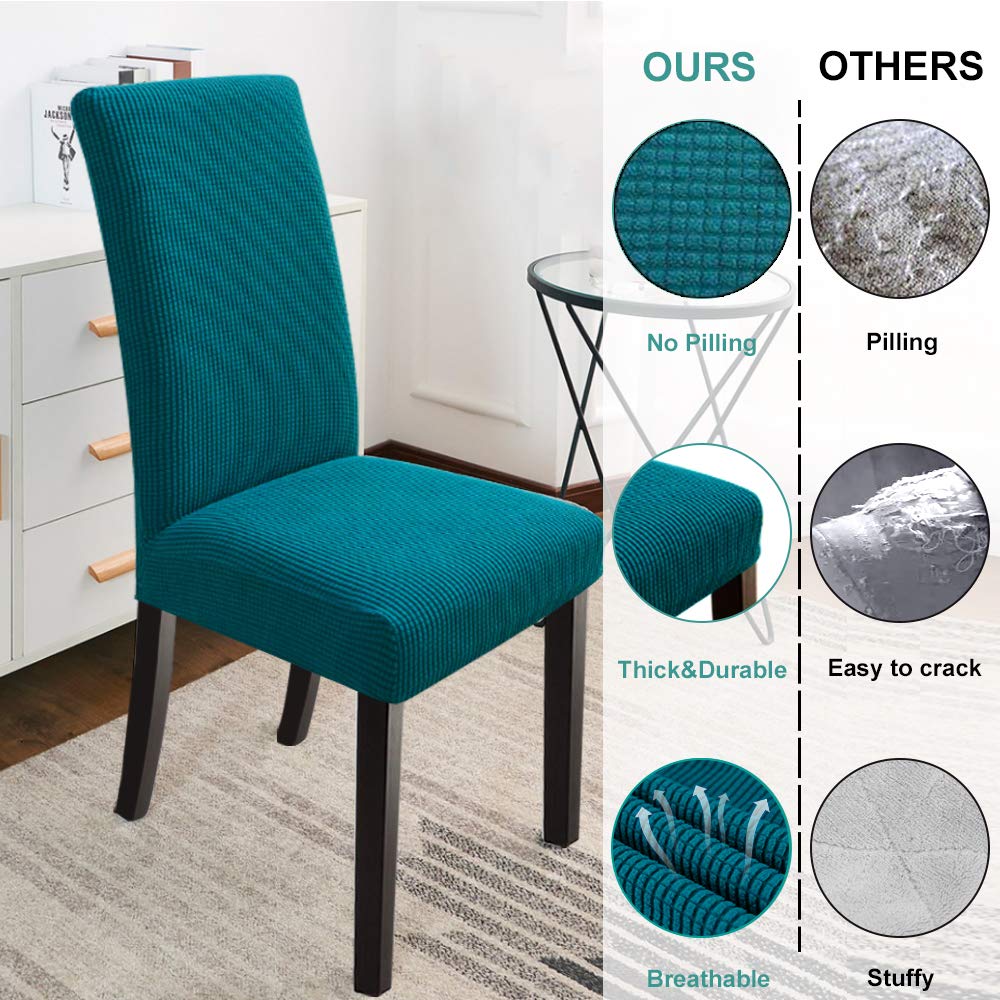 Chair Covers for Dining Chairs, 4 Pack, Teal