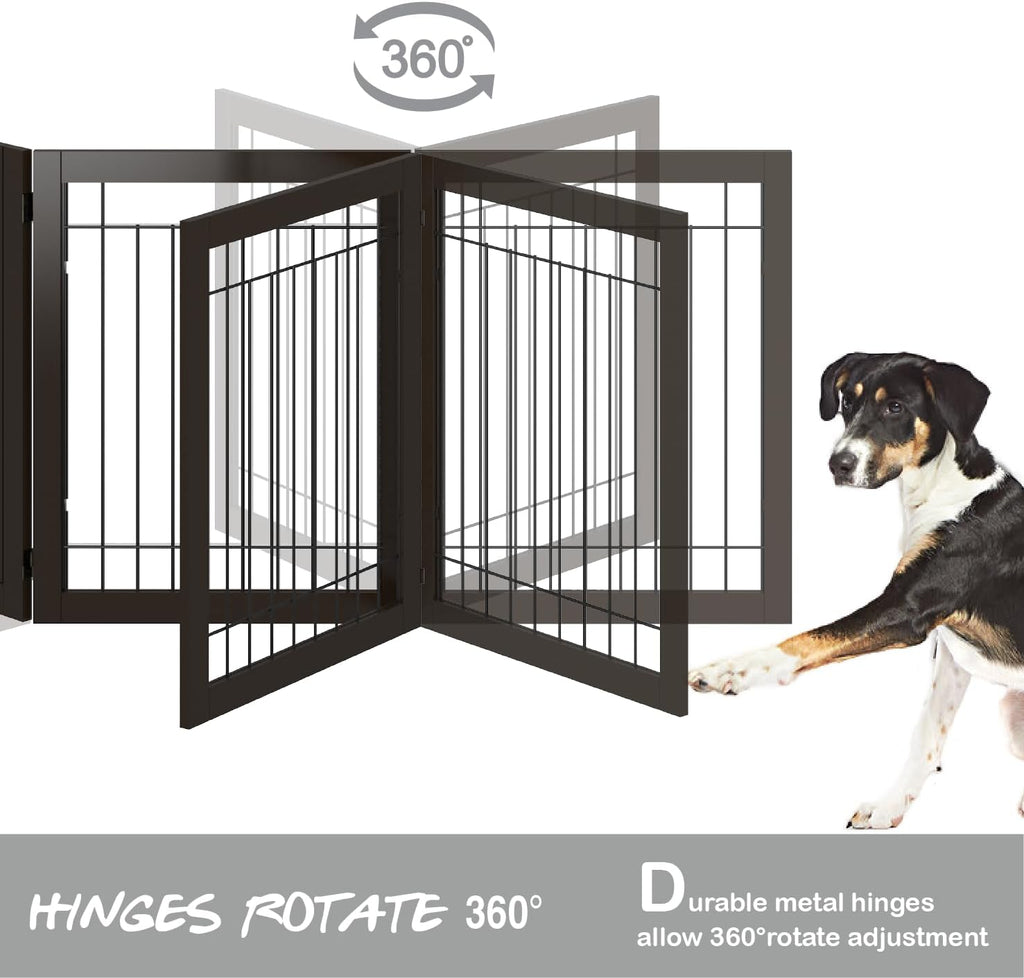Extra Wide Foldable Dog gate for Doorway, Indoor, 72" Wide, 30" H
