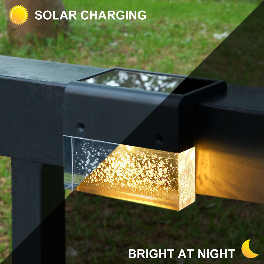 Solar Deck Lights LED Waterproof Solar Step Lights Outdoor 6 Pack