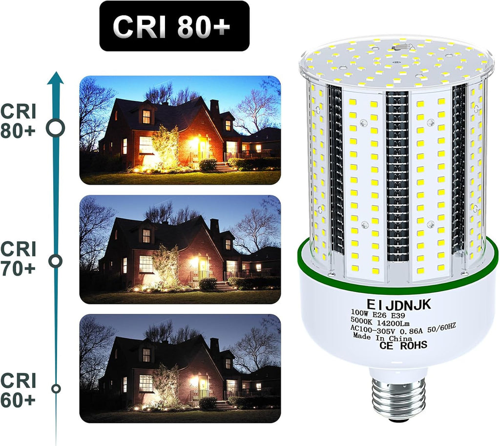 100W LED Corn Light Bulbs 1000W Equivalent,5000K Daylight 2Pack