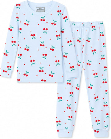 Girls Pajamas 2 Piece Snug Long Sleeve Pjs Sets 4-14 Years