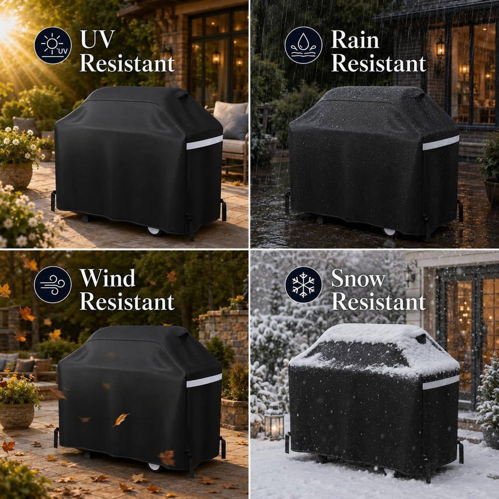 Waterproof Grill Cover 55 Inch for Outdoor Grill | Fits Weber, Char-Broil, Nexgrill, Monument, Dyna-Glo and More