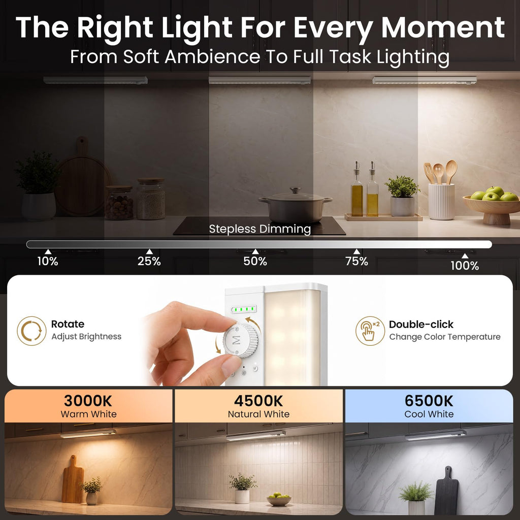 16.5" Under Cabinet Lighting, Motion Sensor Closet Light