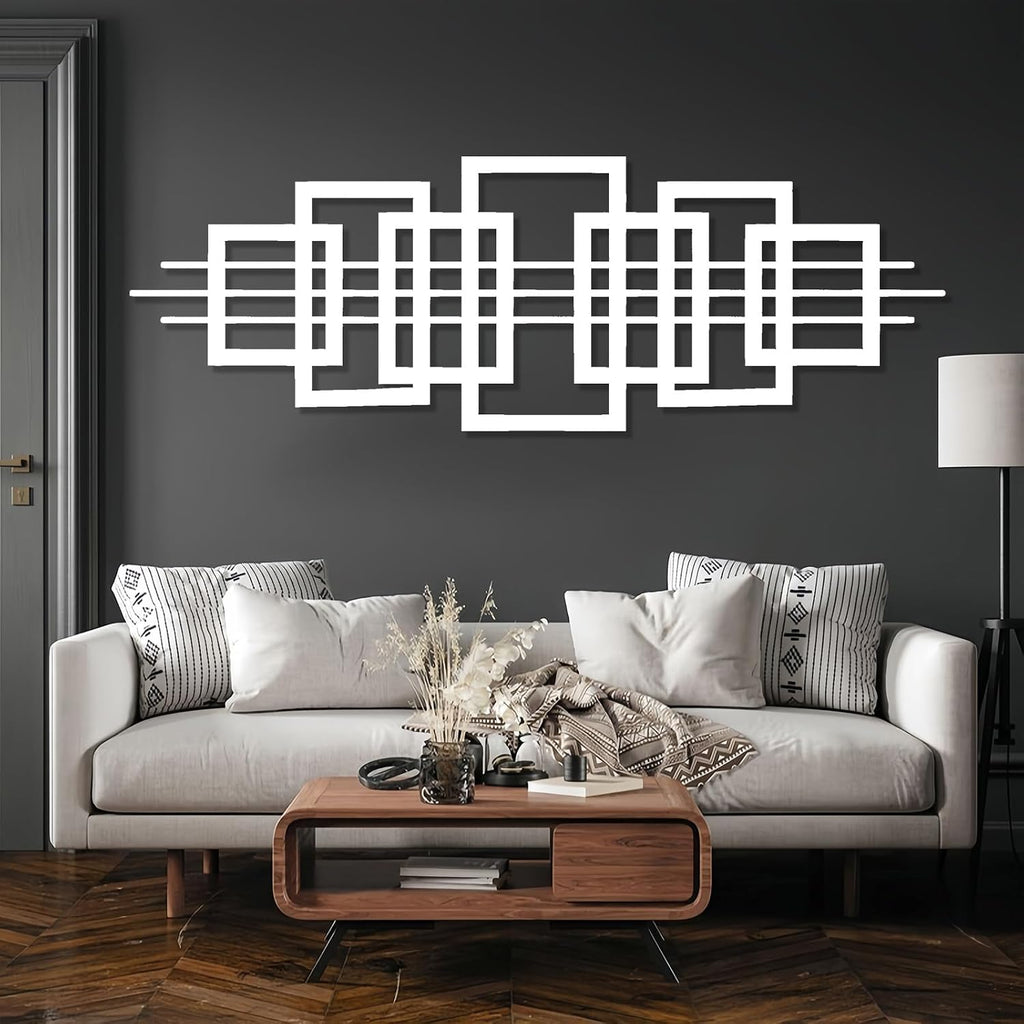 Square Metal Wall Art, Luxury Modern Metal Wall Art, Geometric Square Metal Wall Hanging, Abstract Wall Art