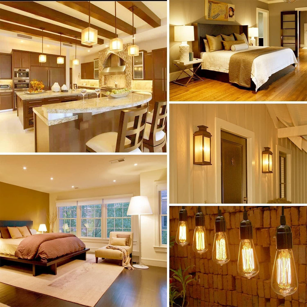 ST18 LED Filament Light Bulbs Clear Fully Compatible Dimming 13W (100W Equivalent) 1400 Lumens 2700K Warm White E26