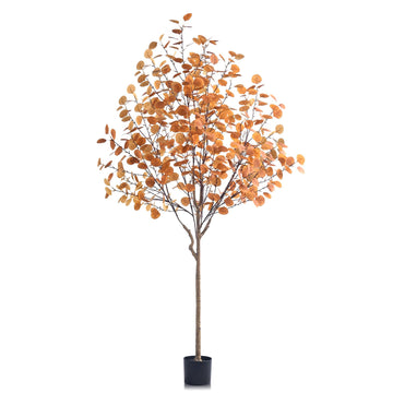 Artificial Eucalyptus Tree for Fall Decor, 6 FT Fall Tree with Realistic Eucalyptus Leaves, Faux Eucalyptus Tree for
