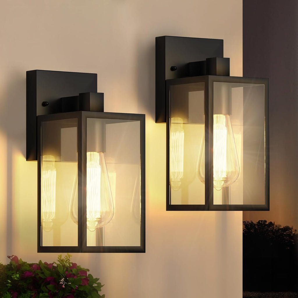 Exterior Lighting Fixtures, 2Pack Outdoor Front Porch Lights for House, Outdoor Wall Sconce Lights