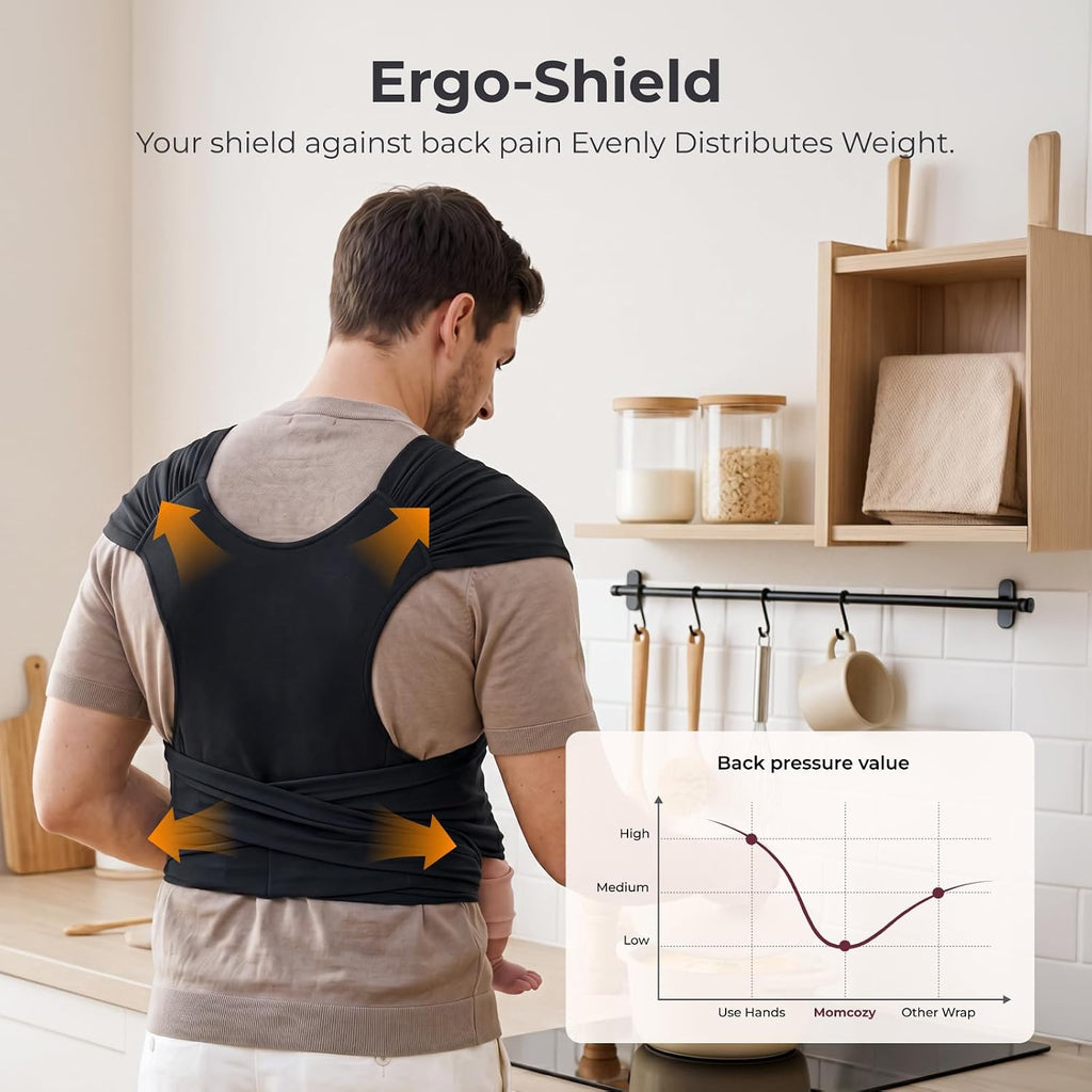 Baby Wrap Carrier, Easy-On Piece Design, Newborn to 33 lb