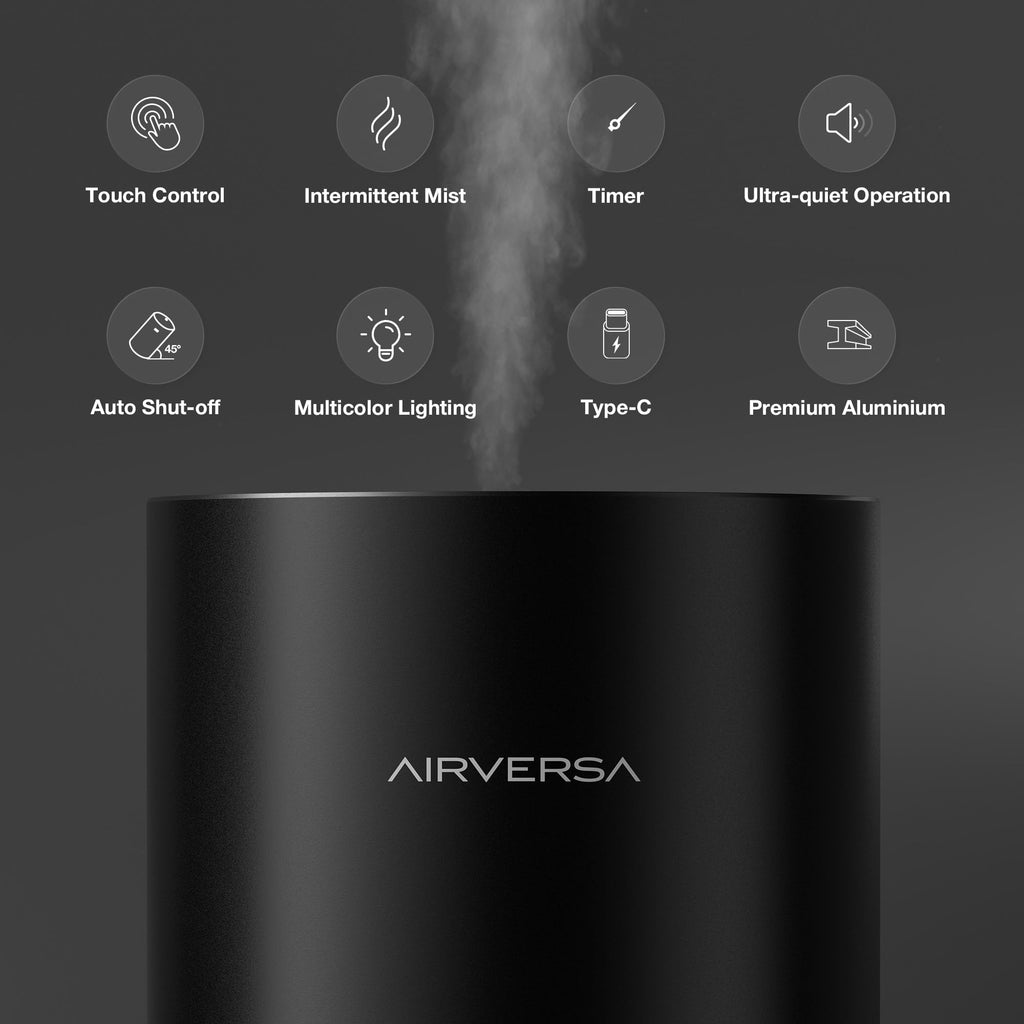 RD1 Waterless Diffuser for Essential Oil, Room, Black