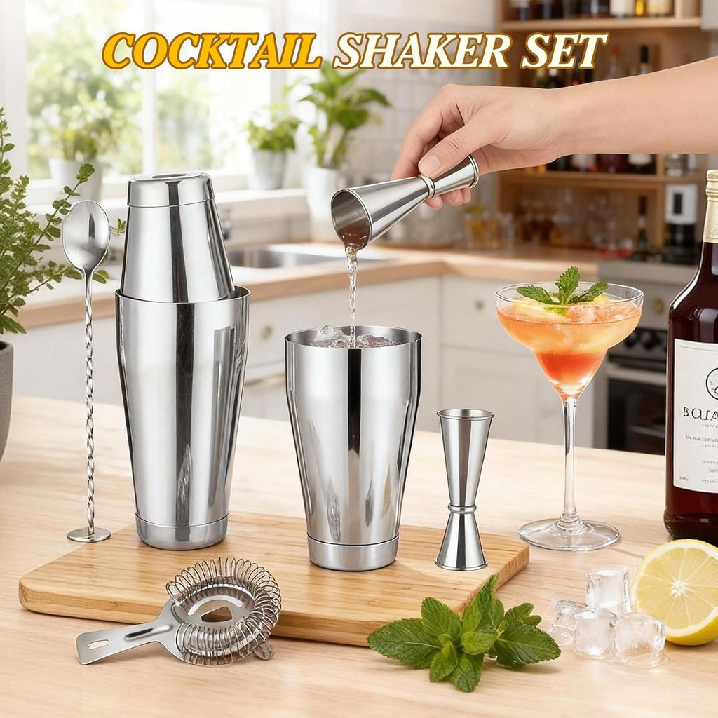 Cocktail Shaker Set,Boston Shaker Drink Shaker Bartending Kit - Set of 15