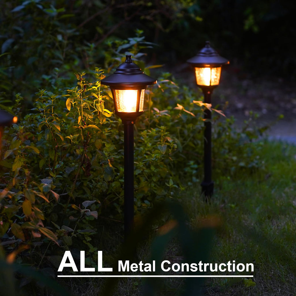 8 Pack 12V Low Voltage Landscape Path Lights, Replaceable Bulbs