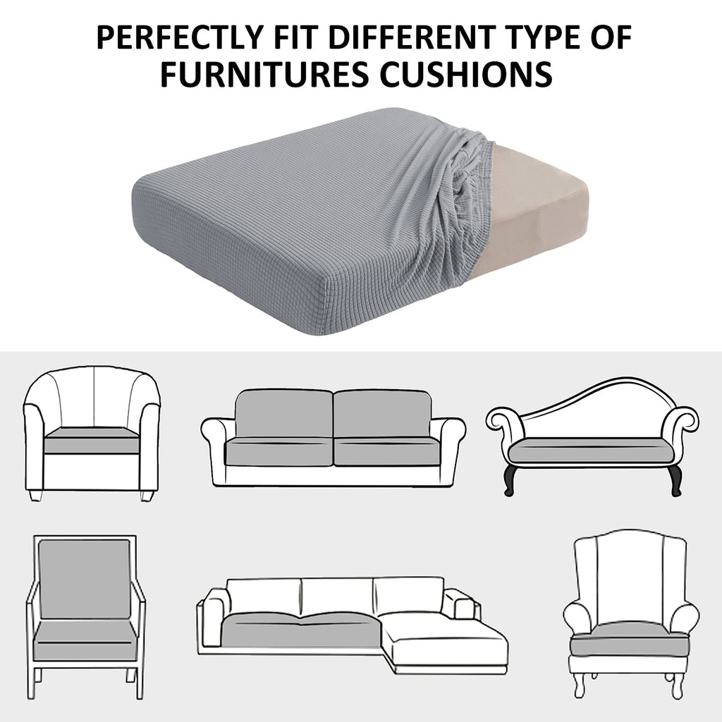 Water-Resistant Spandex Couch Cushion Covers, Stretch Sofa Settee Slipcover Furniture Protector, Washable (Sofa
