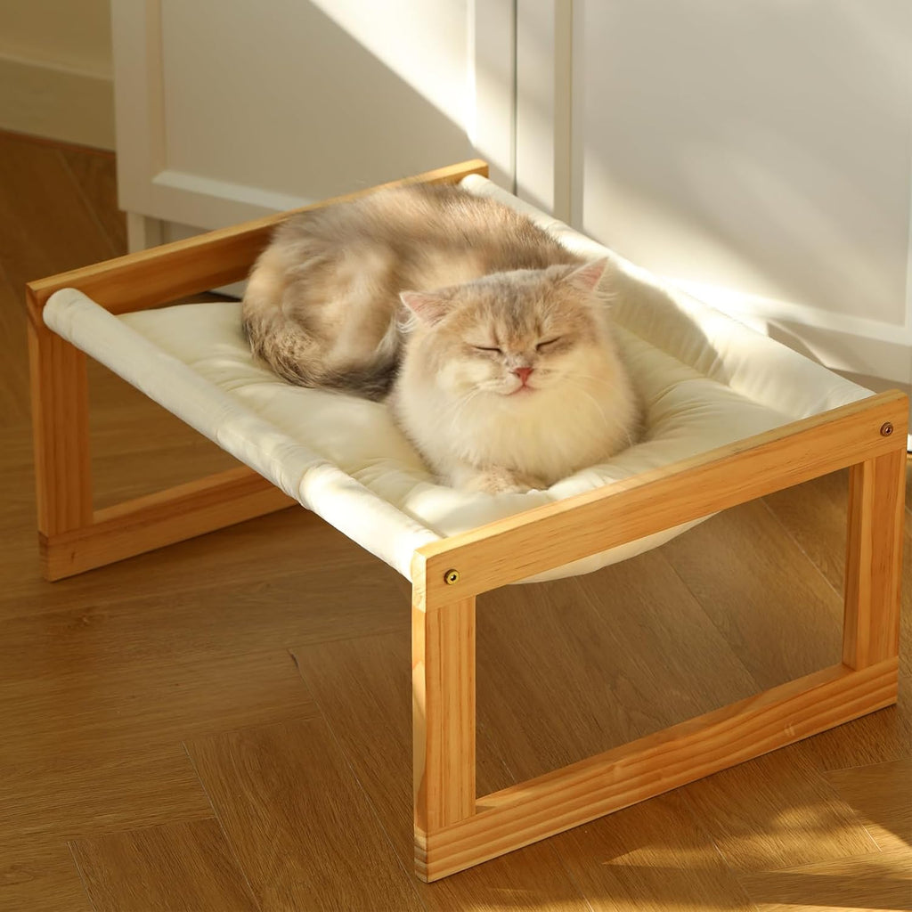 Large Cat Hammock, Raised Dog Bed for Indoor and Outdoor, Washable