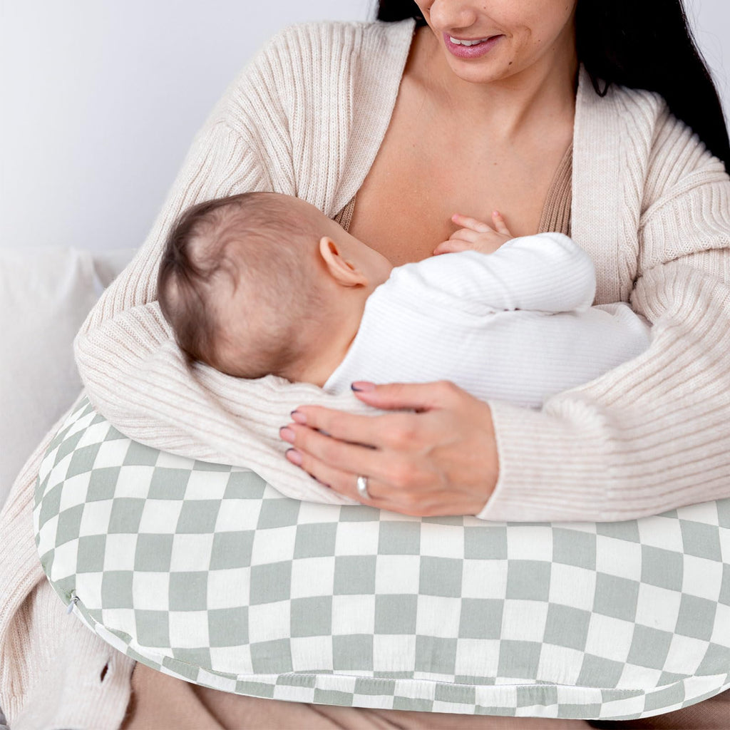 Muslin Nursing Pillow Cover 2 Pack, Removable Nursing Cover for Breastfeeding Pillows, Ultra Soft Comfortable