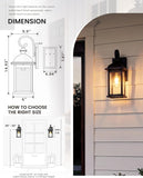 Exterior Wall Sconce, 2 Packs Outdoor Waterproof Wall Lights Fixture, E26 Socket Wall Lantern for Porch