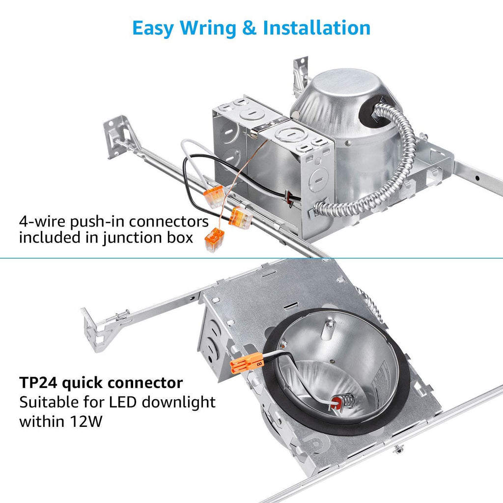 4 Inch Shallow New Construction Recessed Lighting Housing