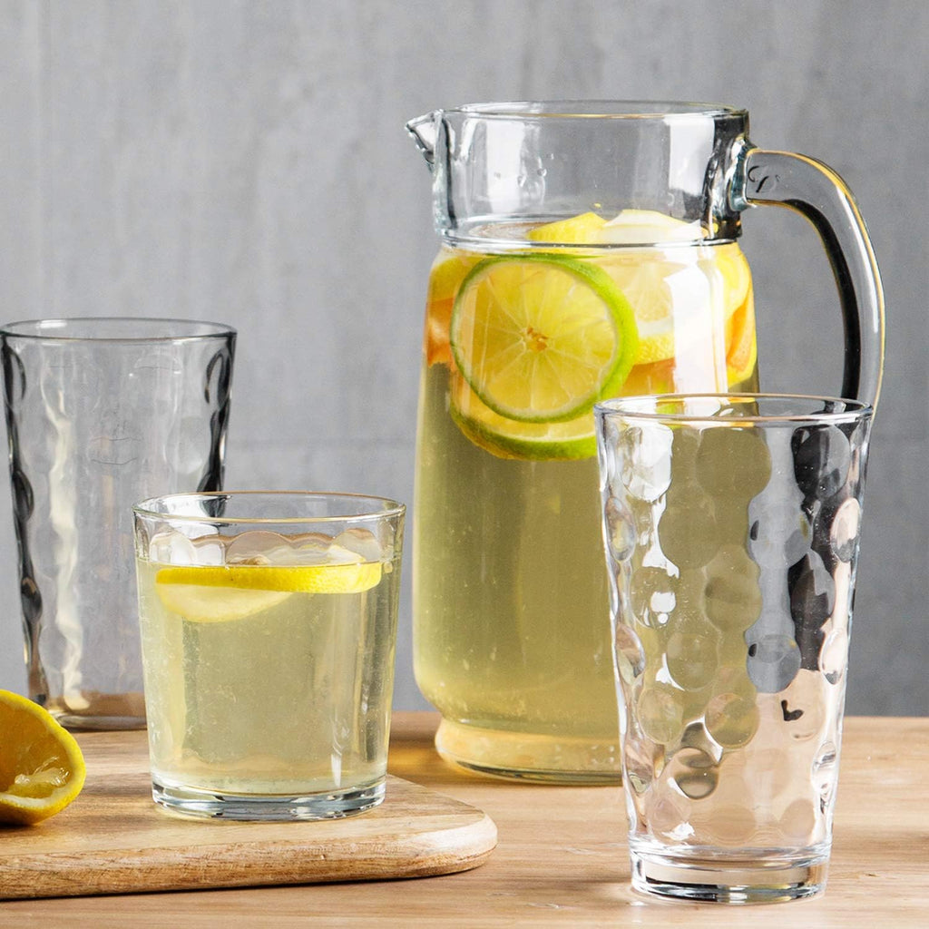 Glassware Set 18 Piece Mixed Drinkware Set. 6 Highball Tumblers-17 oz., 6 Rock Whiskey-13 oz., and 6 Juice-7 oz. All