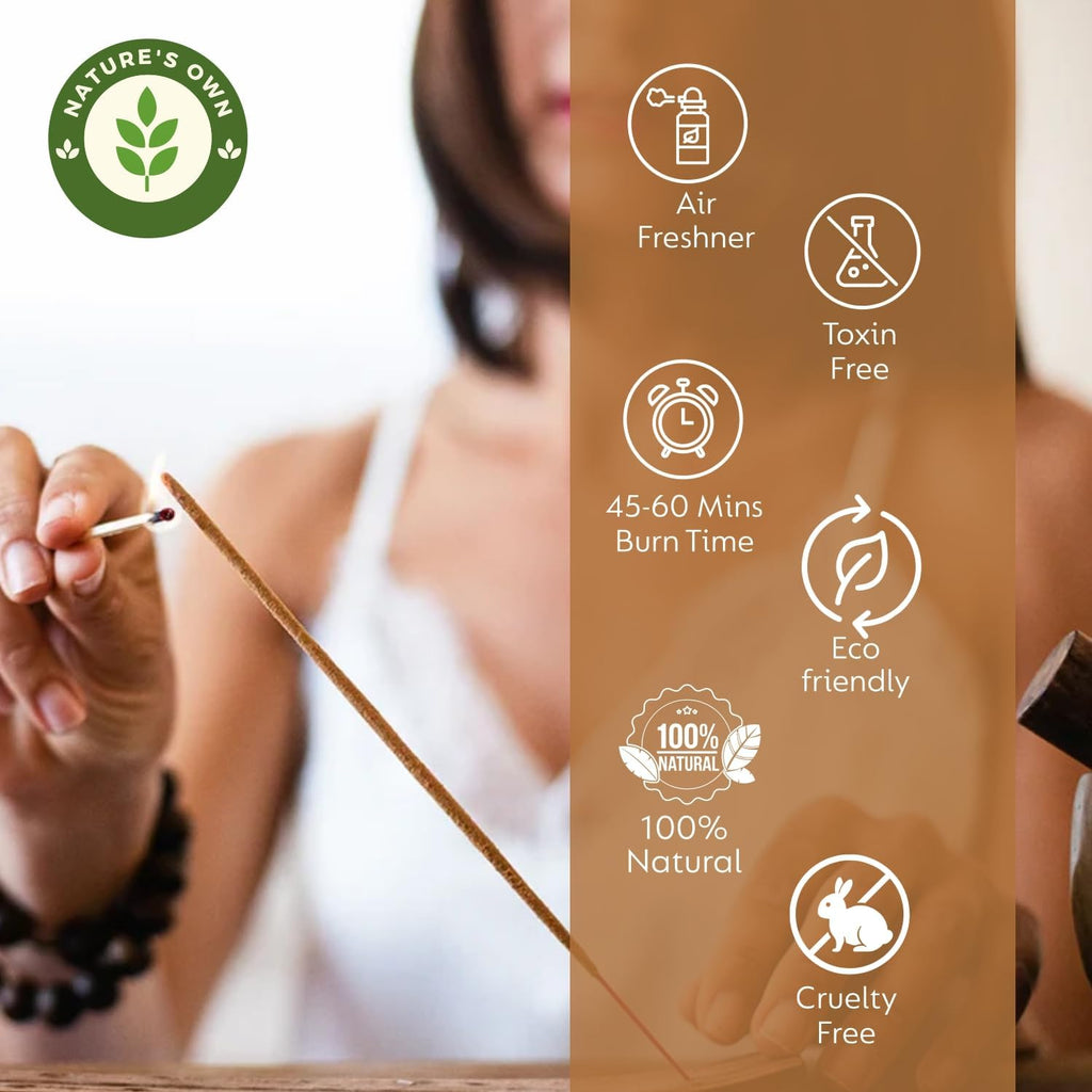 Incense Sticks Gift Pack - 6 Fragrances x 20 Sticks Each, Hand Rolled Insents with Incense Holder - Spiritual Healing - Set of 120