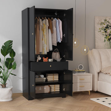 71" Armoire Wardrobe Closet Bedroom Armoire Clothing Storage Cabinet