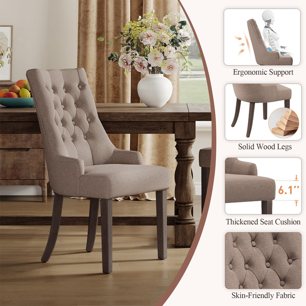 Wingback Set of 2, Taupe