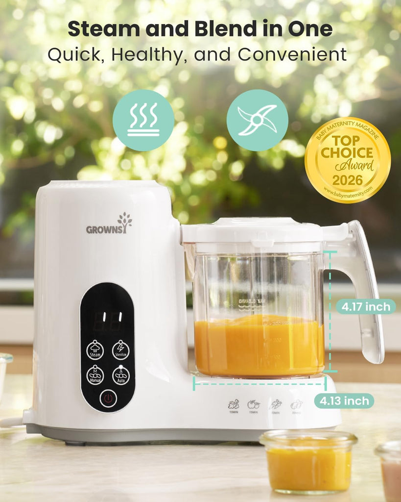 Baby Food Maker, Steamer & Blender Baby Food Processor, White