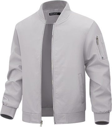Boy's Bomber Jackets Kids Spring Fall Zip Up Varsity Windbreak Jackets