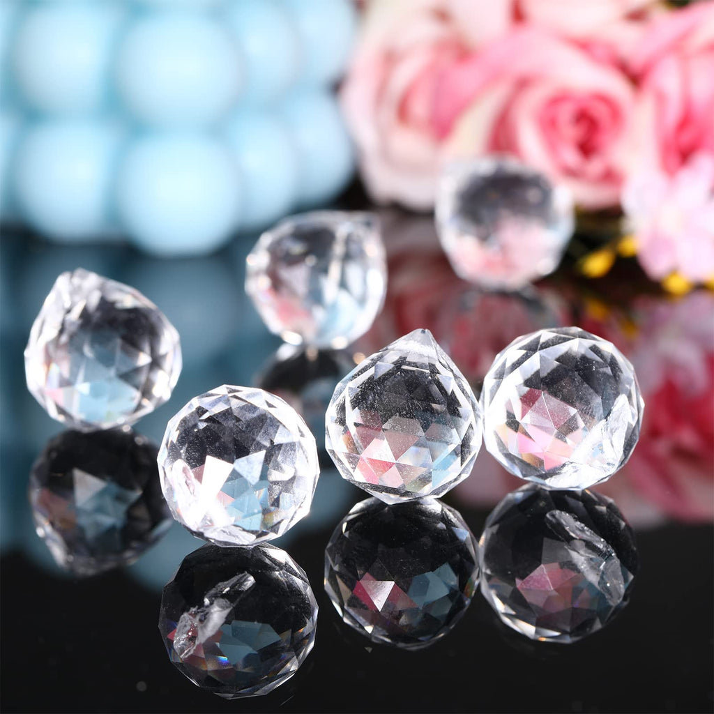 48 Pcs Clear Crystal Ball Prism Suncatcher Sun Catcher Crystal Prisms for Chandeliers Rainbow Pendants Maker Hanging
