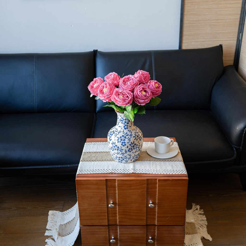 Fake Flowers for Decoration Home Decor Artificial Flowers Austin Rose Peony Latex Fake Flower Living Room Decoration