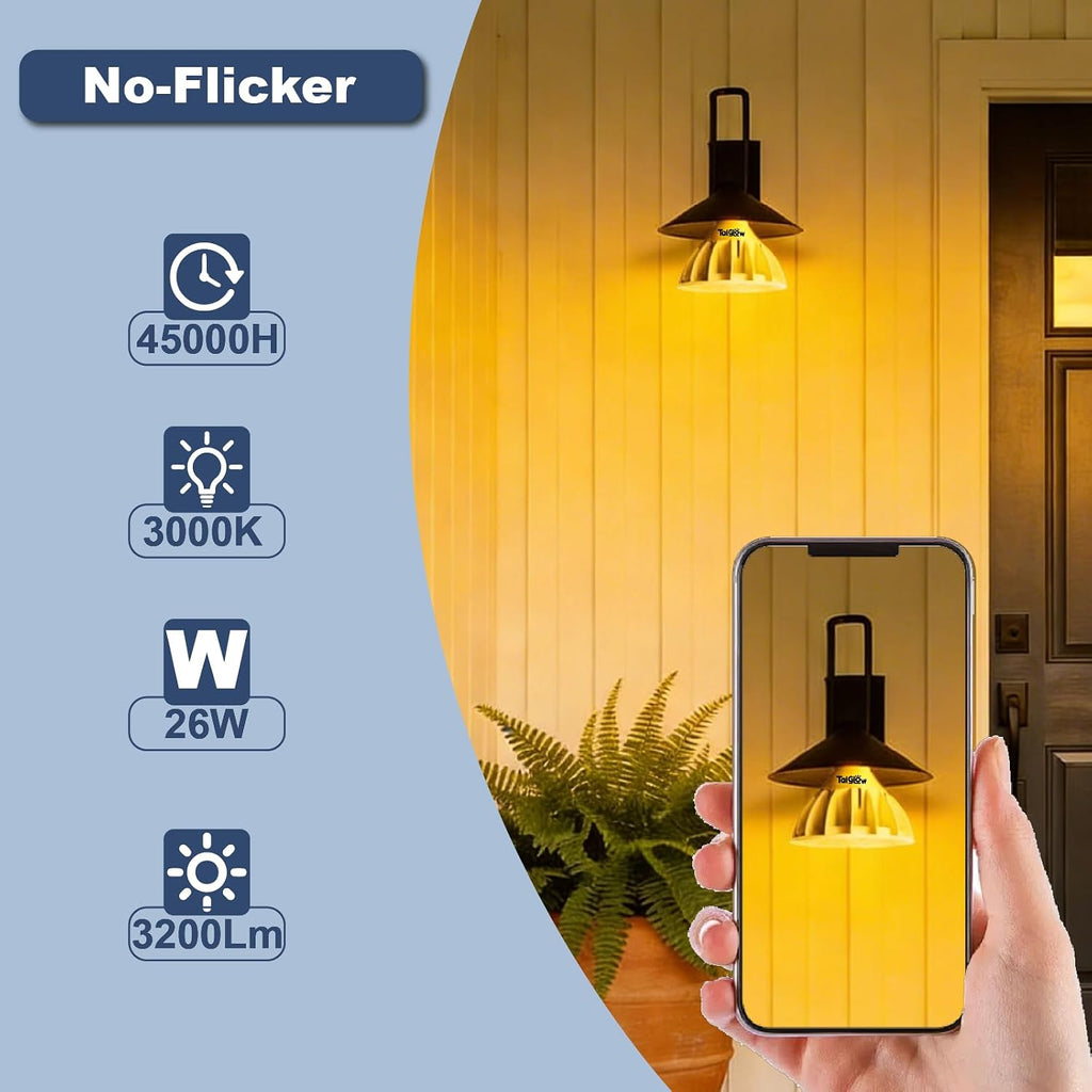 PAR38 LED Flood Light Bulbs, 250W Equivalent 3250LM 3000K