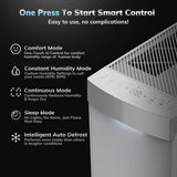 74 Pint/D Energy Star Version 6.0 Dehumidifier, 4500 Sq.Ft Smart Compressor Dehumidifier with Drain Hose