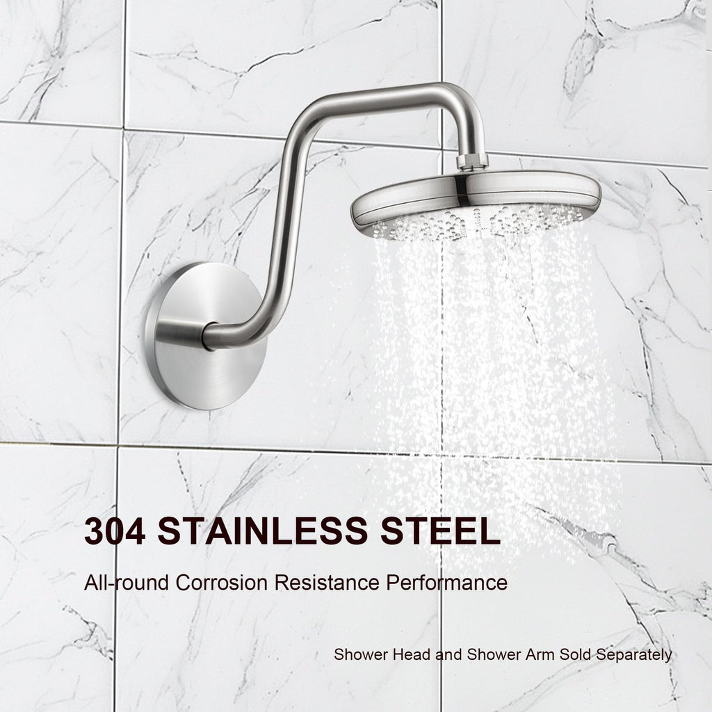4.5" Extra Large Shower Arm Flange Brushed Nickel in Outer Diameter Replacement Shower Head Arm Escutcheon Plate