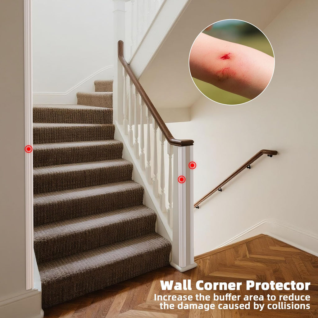 Wall Corner Protector Molding Trim, 1.6 in x 20 ft, White